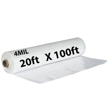 Clear Plastic Sheeting 4 Mil 20' X 100'